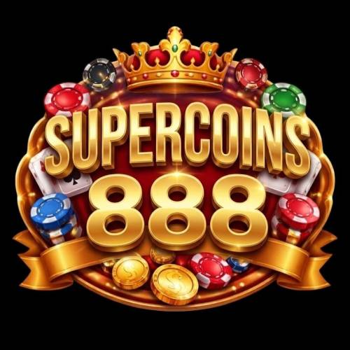 Super Coins 888 app banner showing the mobile app interface on a smartphone